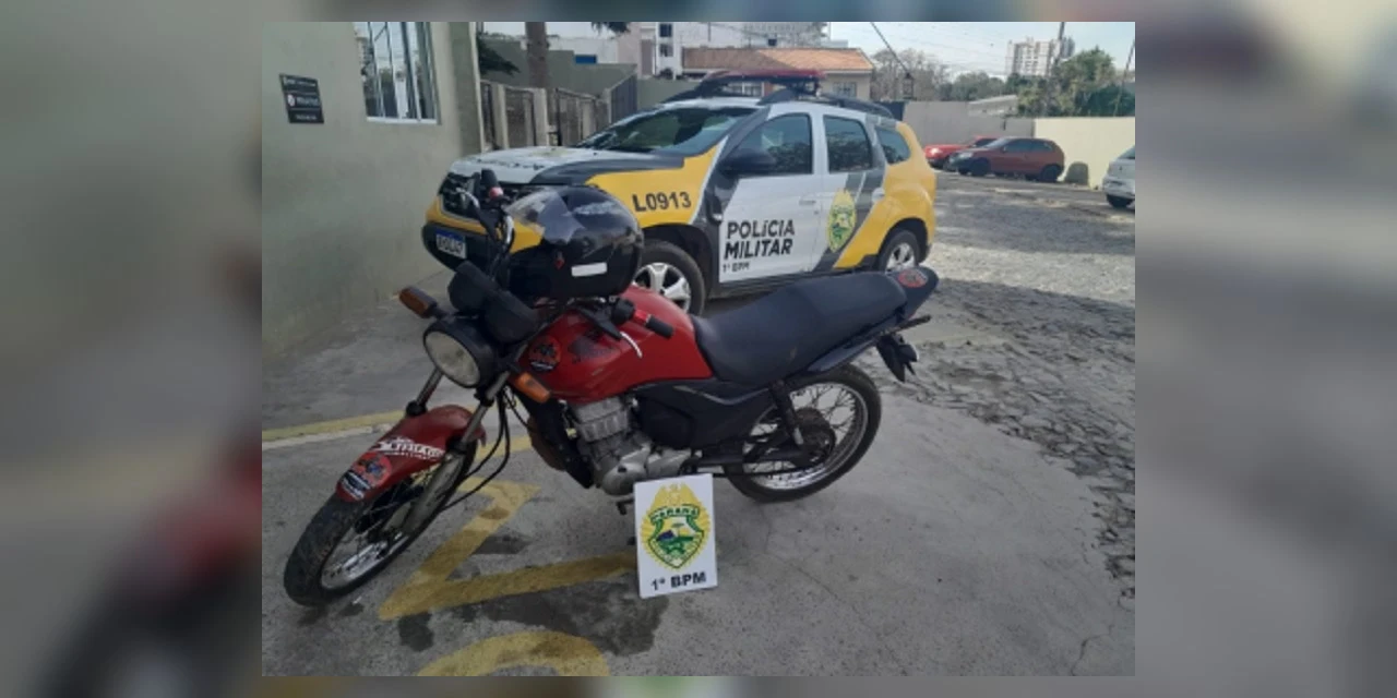 Polícia Militar recupera moto furtada em bairro de PG