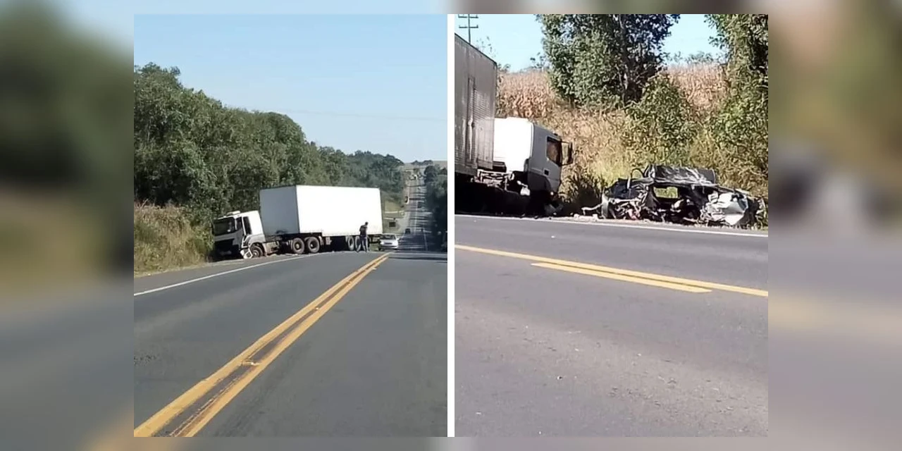 Três pessoas morrem em acidente na BR-277 em Palmeira