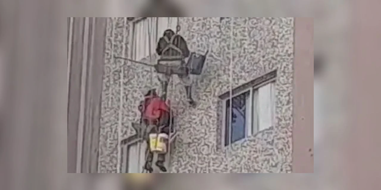 Vídeo: Em Curitiba, diarista cai do 12º andar e é salva por trabalhador que limpava o prédio
