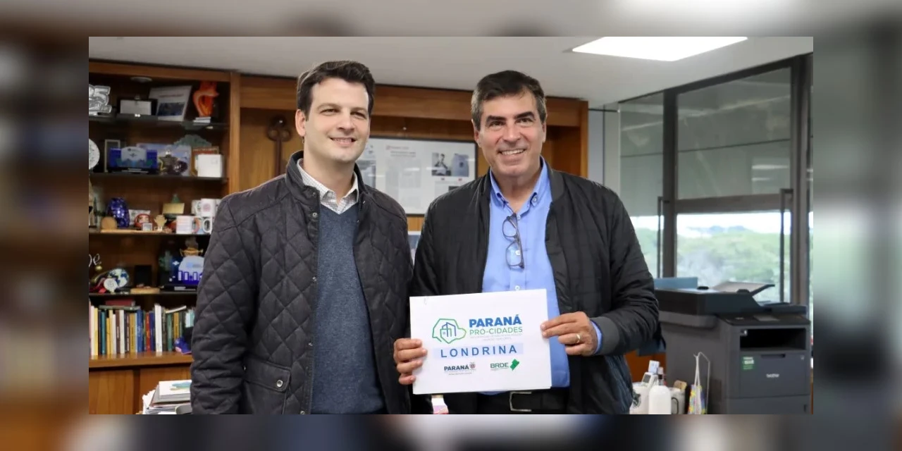Prefeito Marcelo Belinati recebe o secretário estadual das Cidades