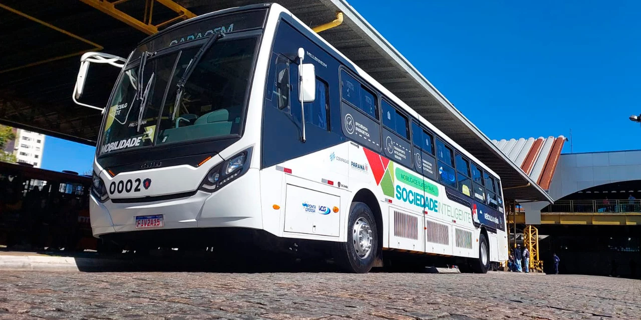 Ponta Grossa inicia teste com ônibus movido a GNV em projeto de sustentabilidade