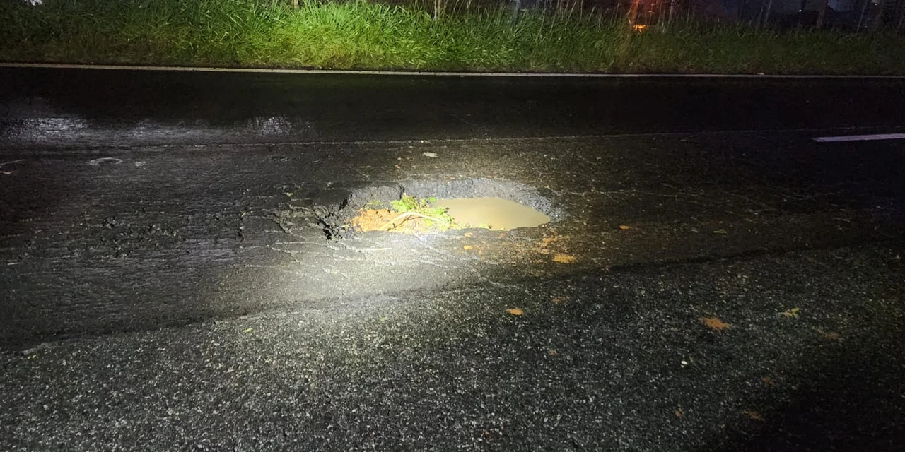 PRF alerta para buracos nas rodovias de PG devido às chuvas