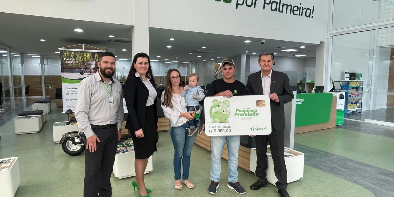 Ganhador da Poupança Premiada Sicredi é de Palmeira