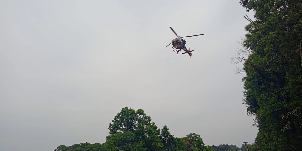 Acidente na BR-227, na tarde desta quarta-feira (9), mobiliza resgate aéreo