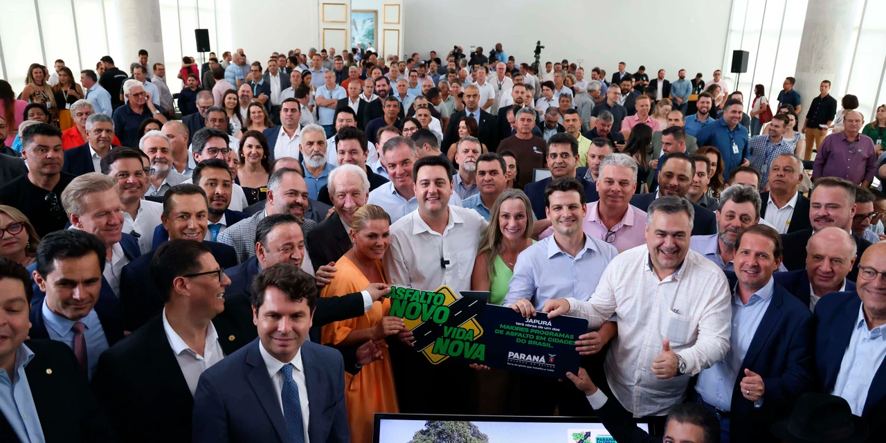 Paraná anuncia R$ 132 milhões para nova fase do Asfalto Novo, Vida Nova