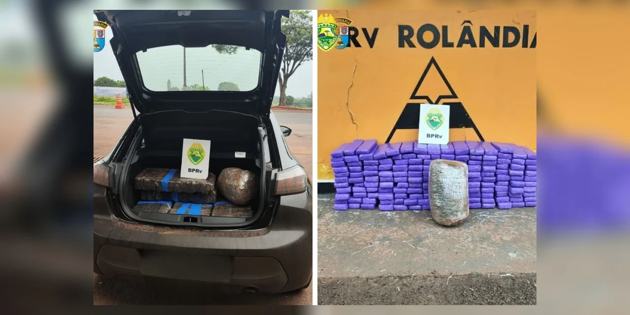 Polícia Militar apreende mais de 120 kg de maconha em veículo no PR