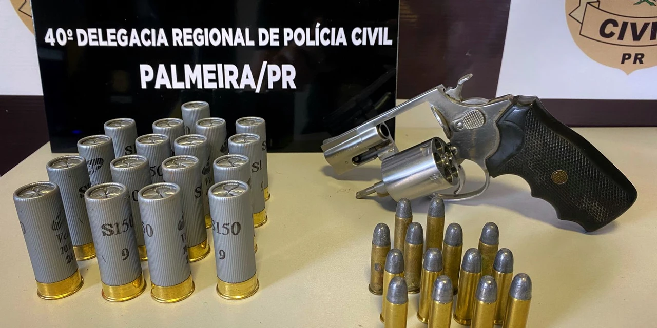 Homem é preso em flagrante por posse irregular de munição nos Campos Gerais