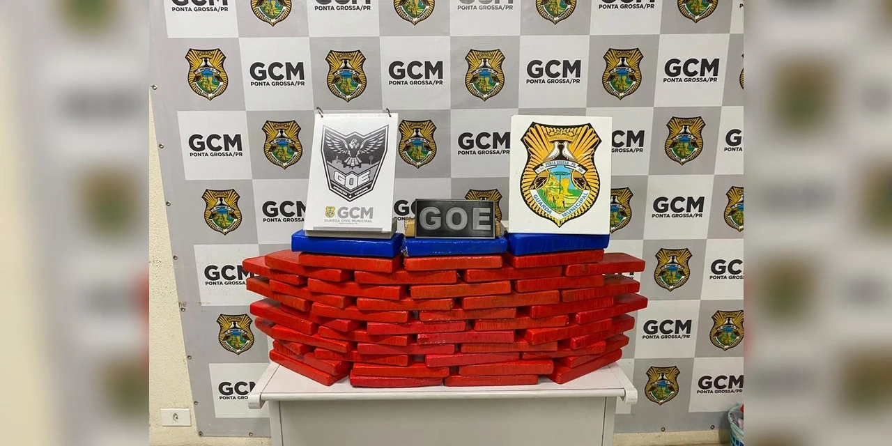 Guarda Municipal prende homem com aproximadamente 30 quilos de maconha no Núcleo Pimentel, em PG
