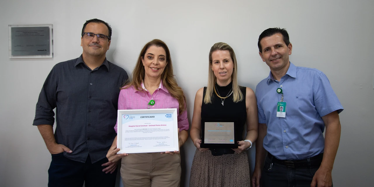 Unimed Ponta Grossa é destaque pela excelência na gestão clínica e resultados assistenciais no Prêmio Líderes IVSB 2023