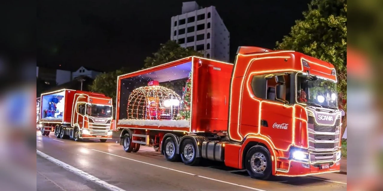 Caravana de Natal da Coca-Cola passa por PG na sexta-feira (22); confira o percurso
