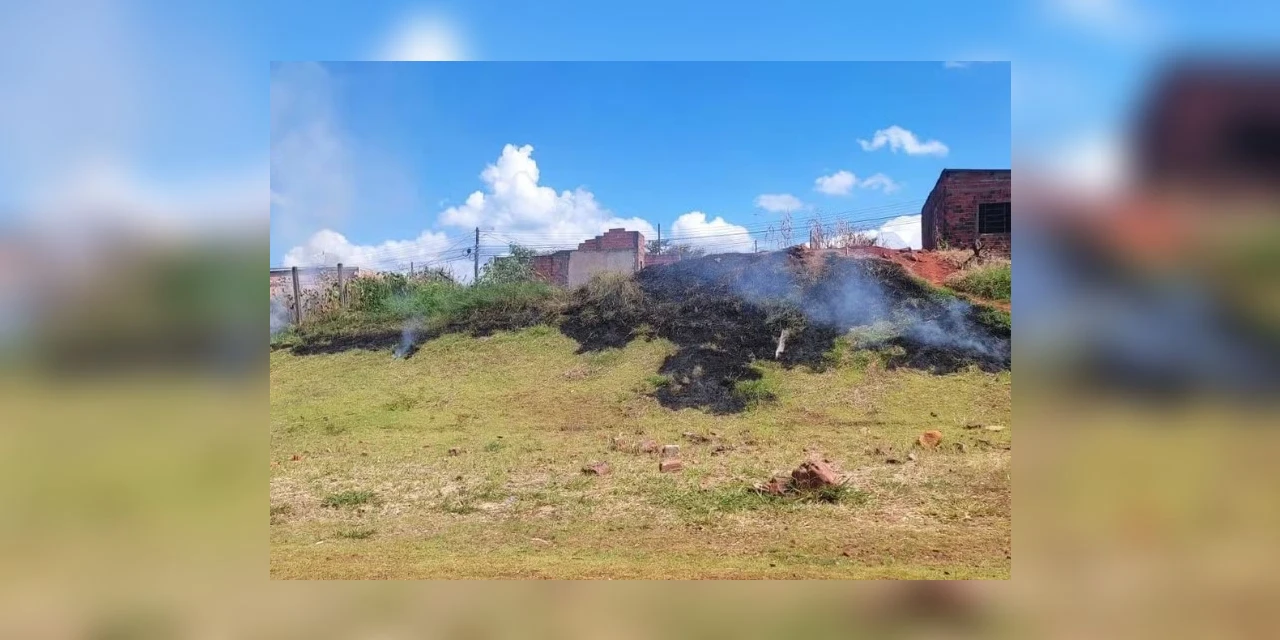 Homem confessa ter jogado bituca de cigarro que provocou incêndio em terreno baldio e acaba preso no PR