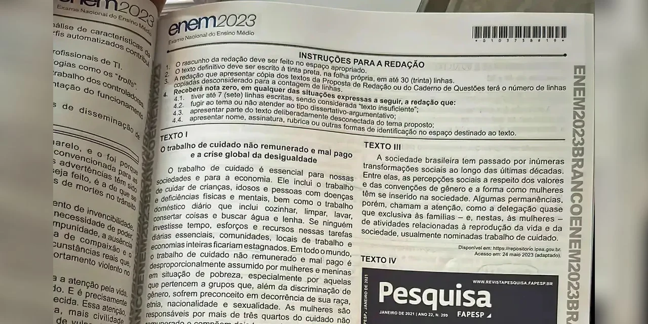PF investiga vazamento da redação do Enem 2023 em redes sociais