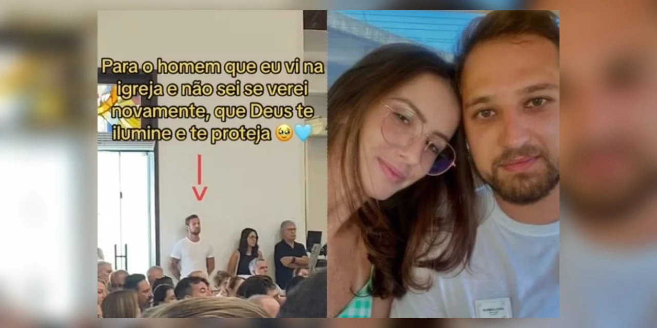 Jovem filma 'crush' na missa, vídeo chega até ele e casal recebe bênção de padre após vídeo viralizar
