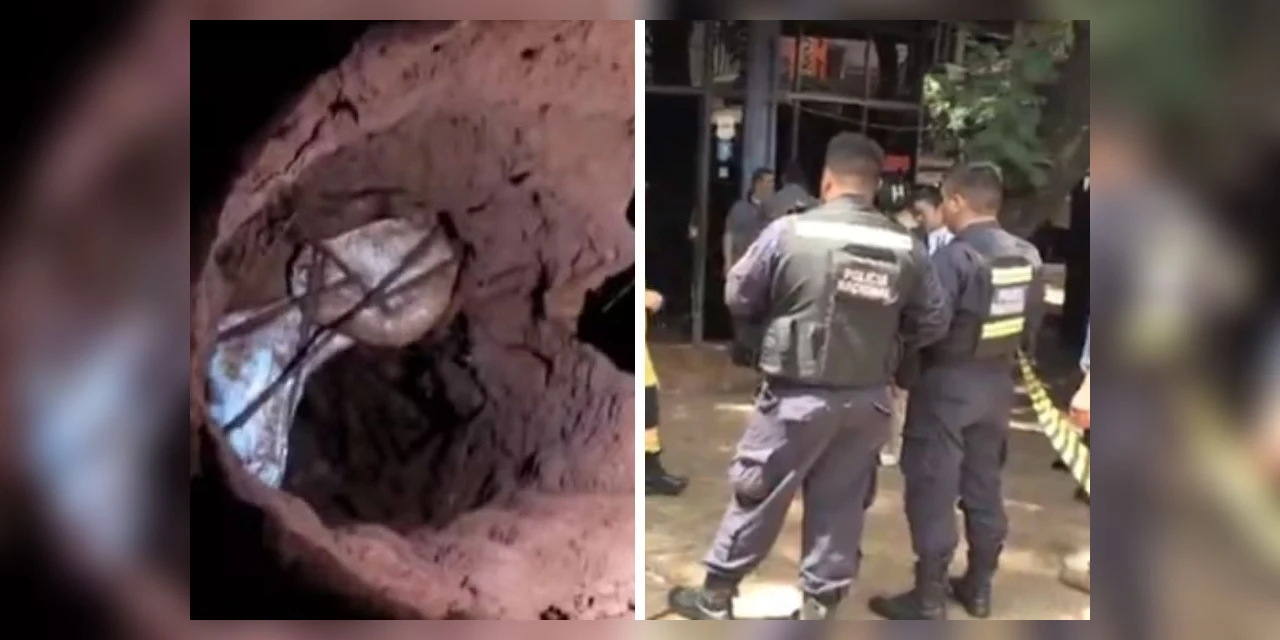 Ladrões escavam túnel de 150 metros para roubo milionário em cofres no Paraguai