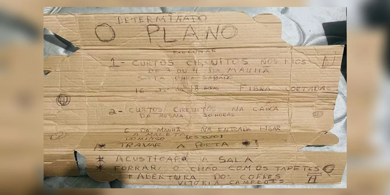 Plano de mega assalto a cambistas no Paraguai foi escrito em papelão, diz polícia