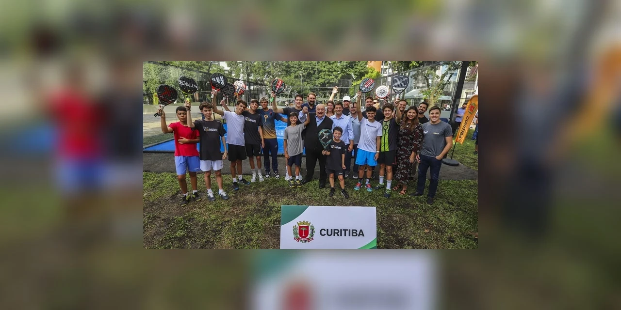Greca e Eduardo Pimentel entregam a primeira quadra pública de padel de Curitiba
