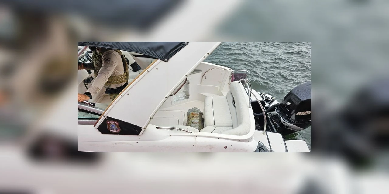 PF apreende mais de 30 kg de cocaína em embarcação em Paranaguá