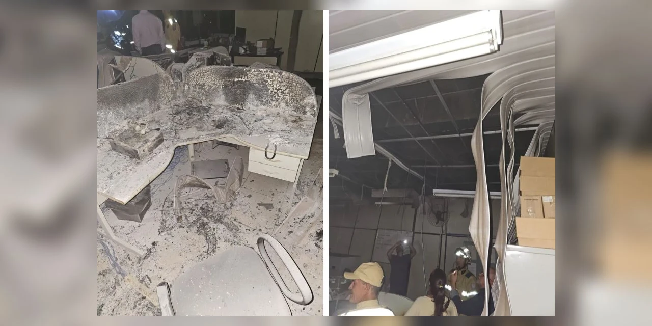 Imagens mostram prédio da Prefeitura de PG após princípio de incêndio