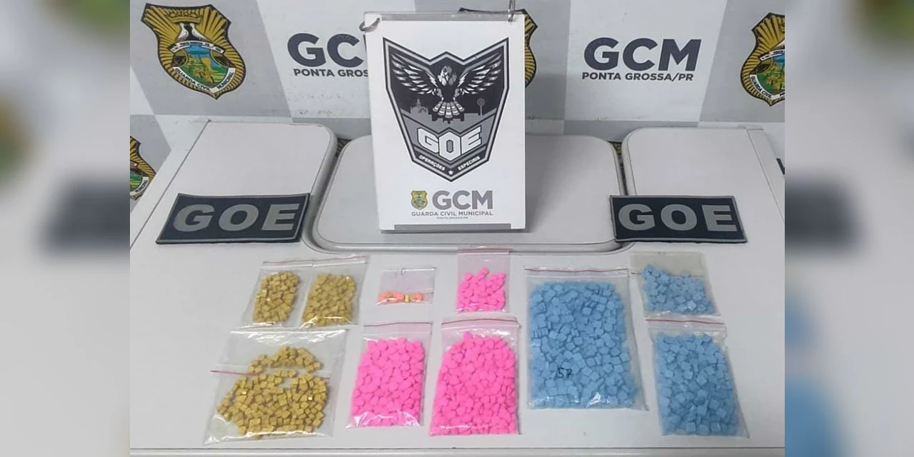 Guarda Municipal apreende mais de 1200 comprimidos de ecstasy em Uvaranas