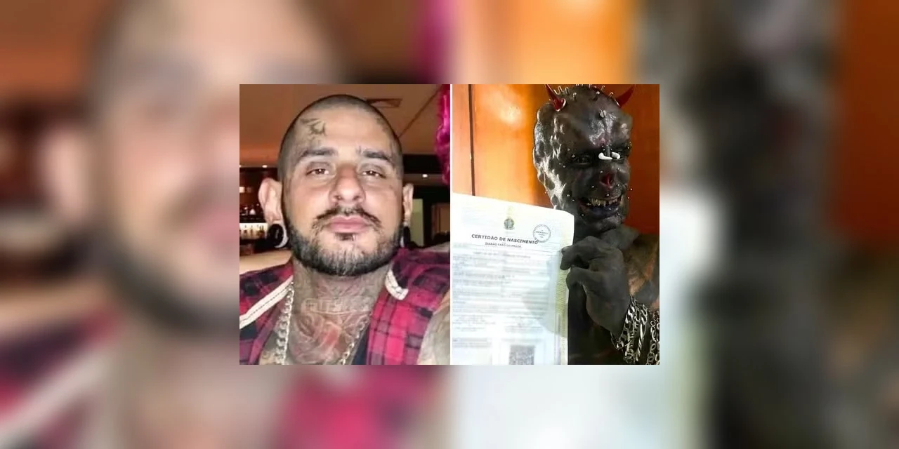 Tatuador brasileiro vencedor do Guinness muda legalmente o nome para Diabão