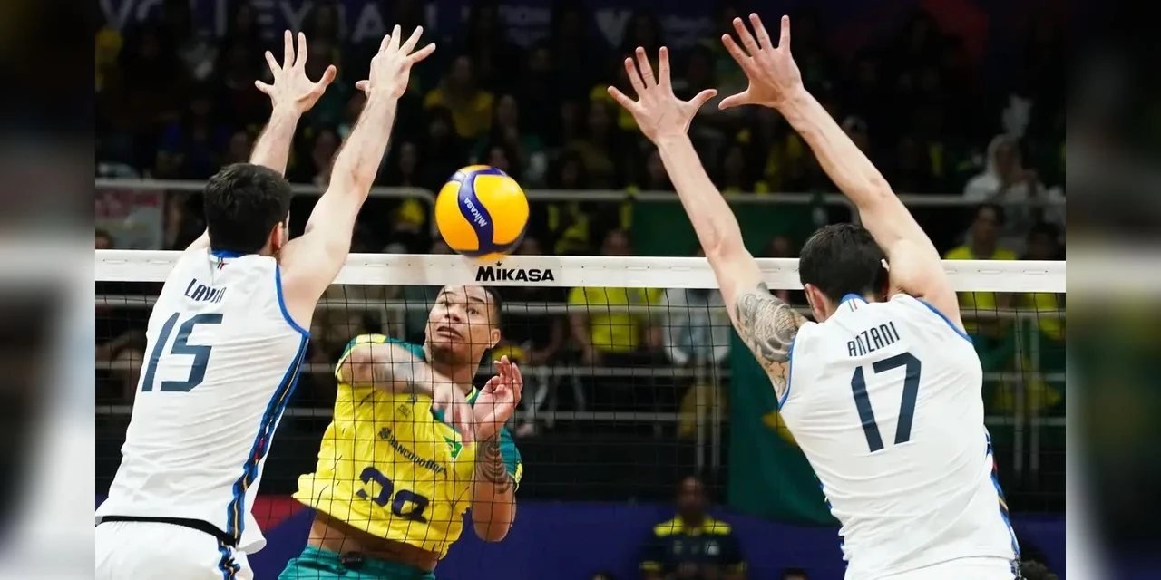 Seleção brasileira cai diante da Itália no Ginásio do Maracanãzinho