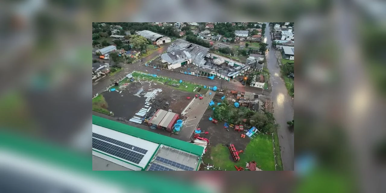 Microexplosão atinge município gaúcho de São Luiz Gonzaga