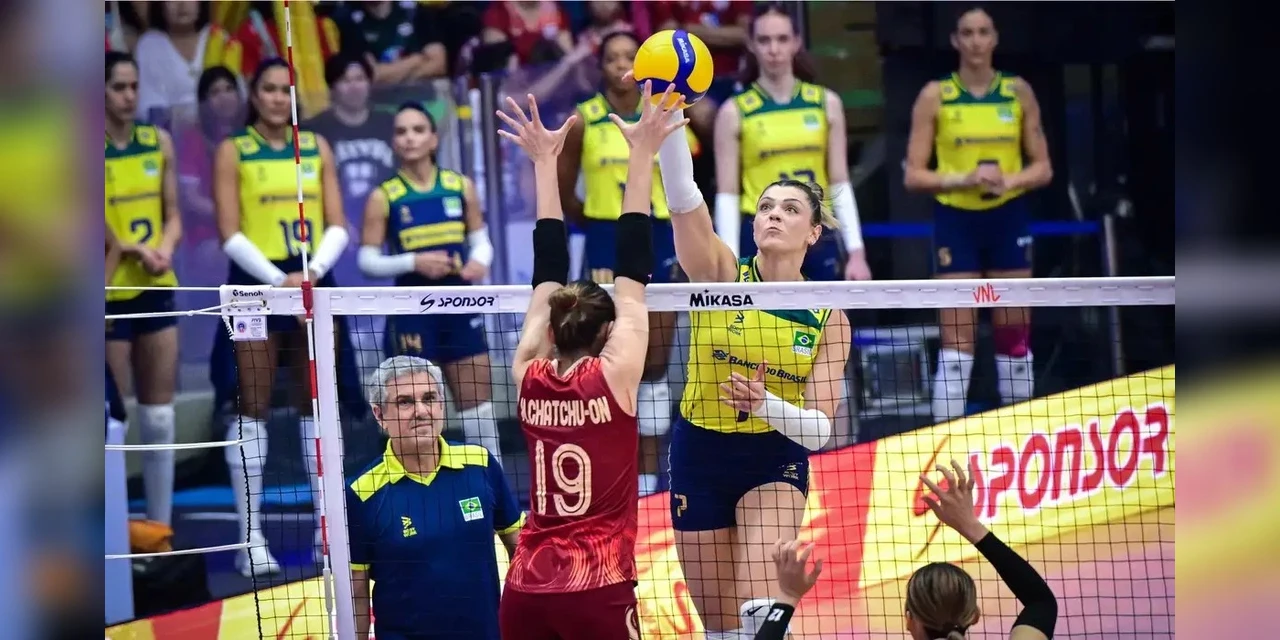 Brasil bate Tailândia e vai às semifinais da Liga das Nações de Vôlei