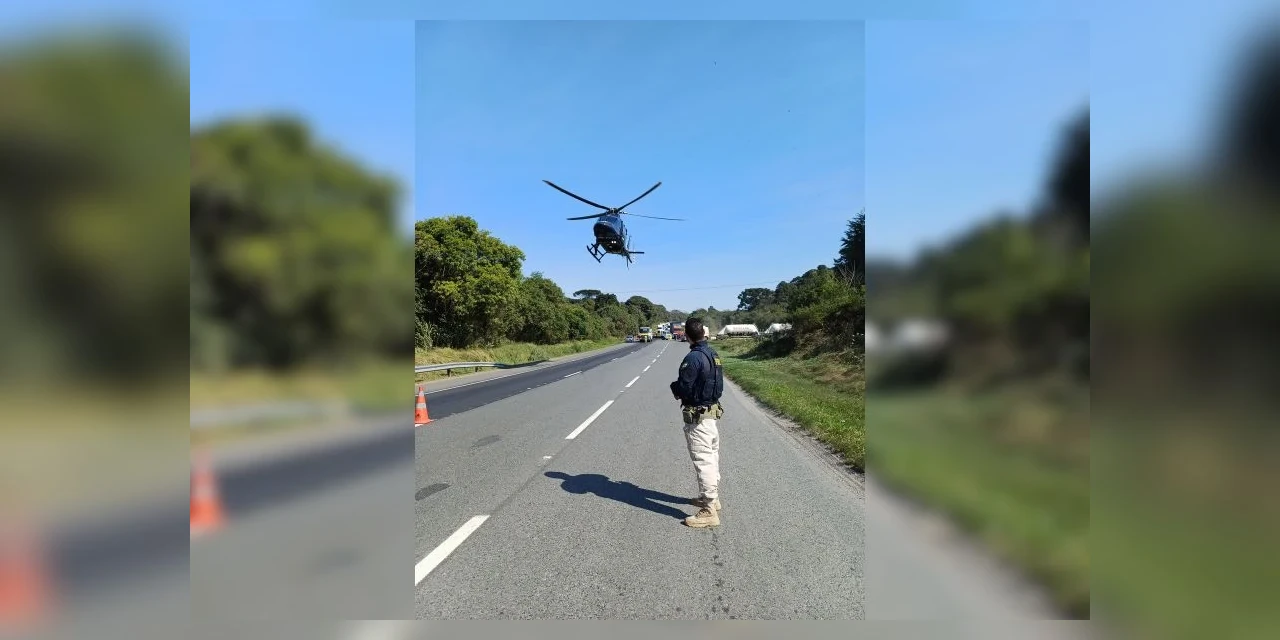 PRF transporta condutor gravemente ferido na BR-277