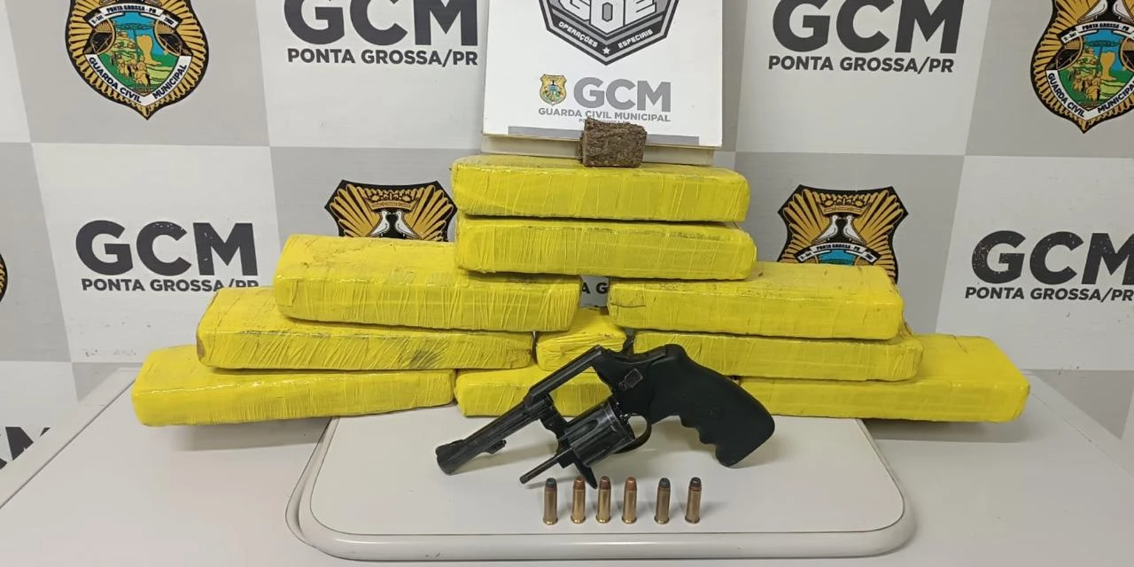 Motociclista é detido com revólver e mais de 6kg de maconha na Vila Cipa