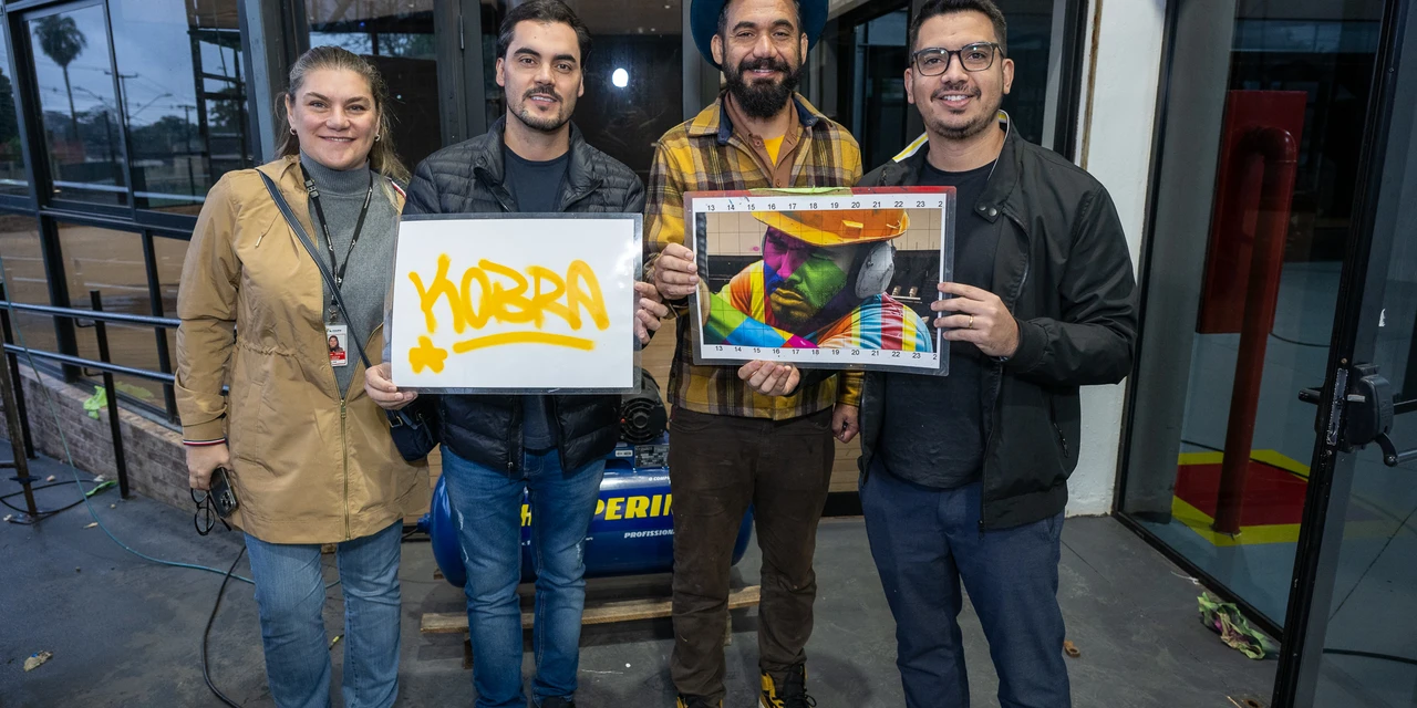 Mural de Kobra no Mercado Público Barrageiro promete ser um novo ponto turístico em Foz