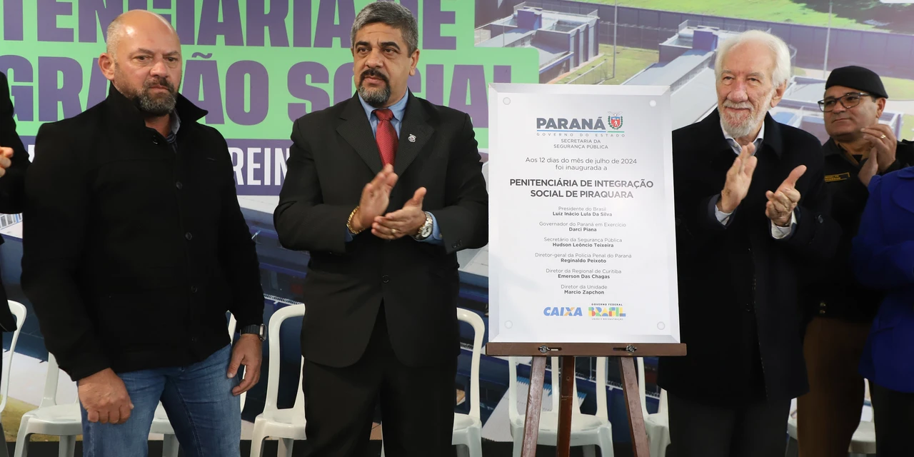 Piana inaugura unidade prisional com 392 vagas no complexo penitenciário de Piraquara