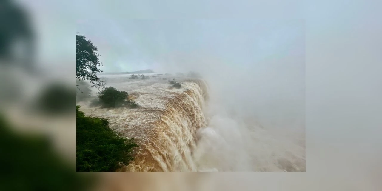 Vazão das Cataratas do Iguaçu ultrapassa 7 milhões de litros por segundo