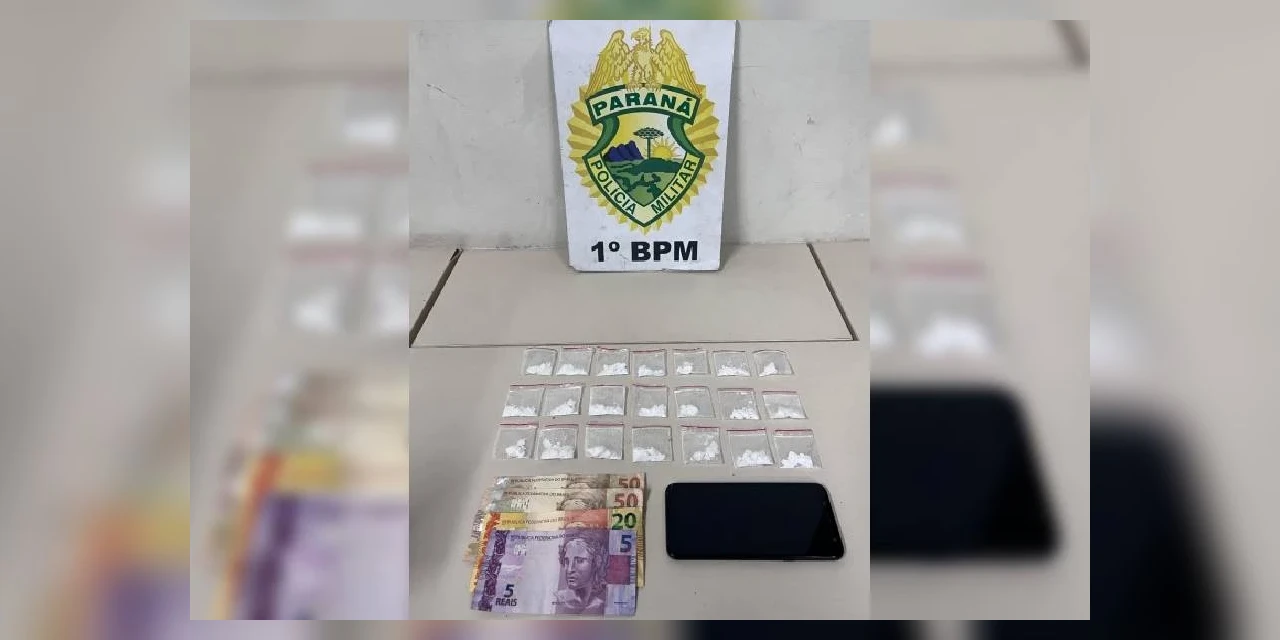 Traficante com 21 invólucros de cocaína é detido no Jardim Carvalho