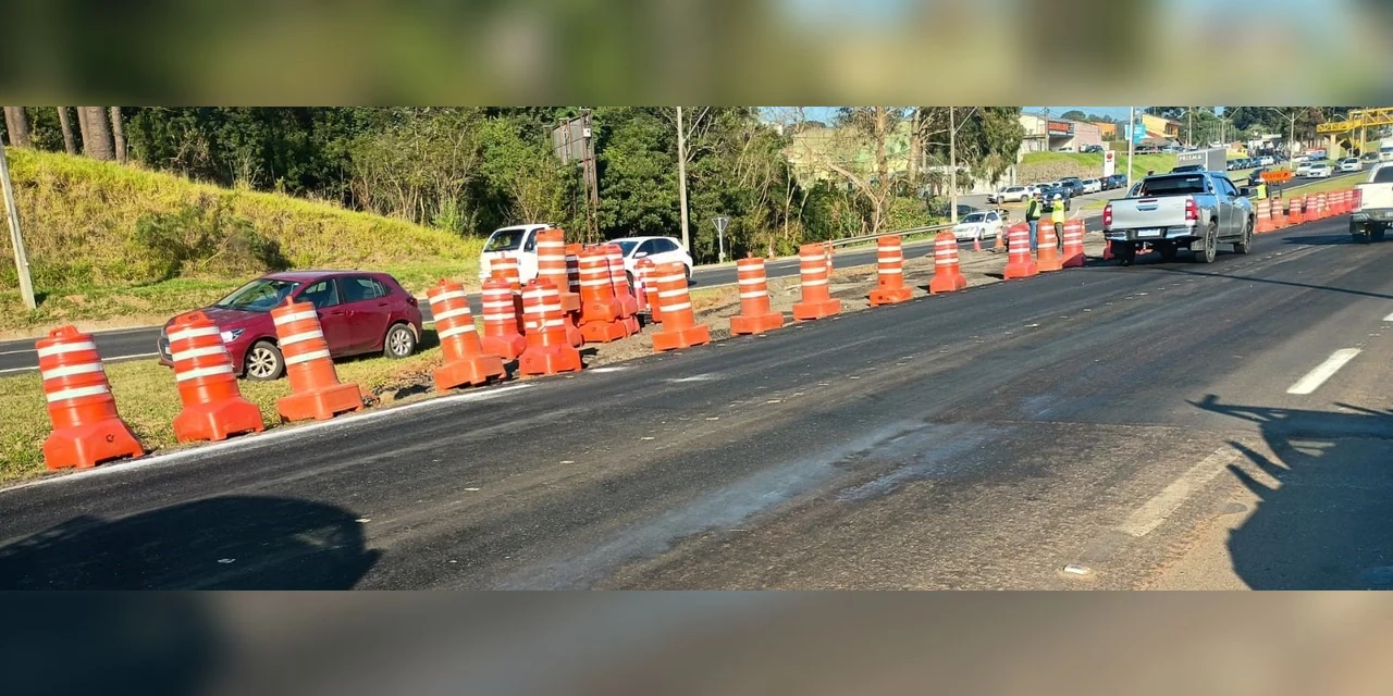 Via Araucária conclui reparo em buraco na rodovia entre Curitiba e PG