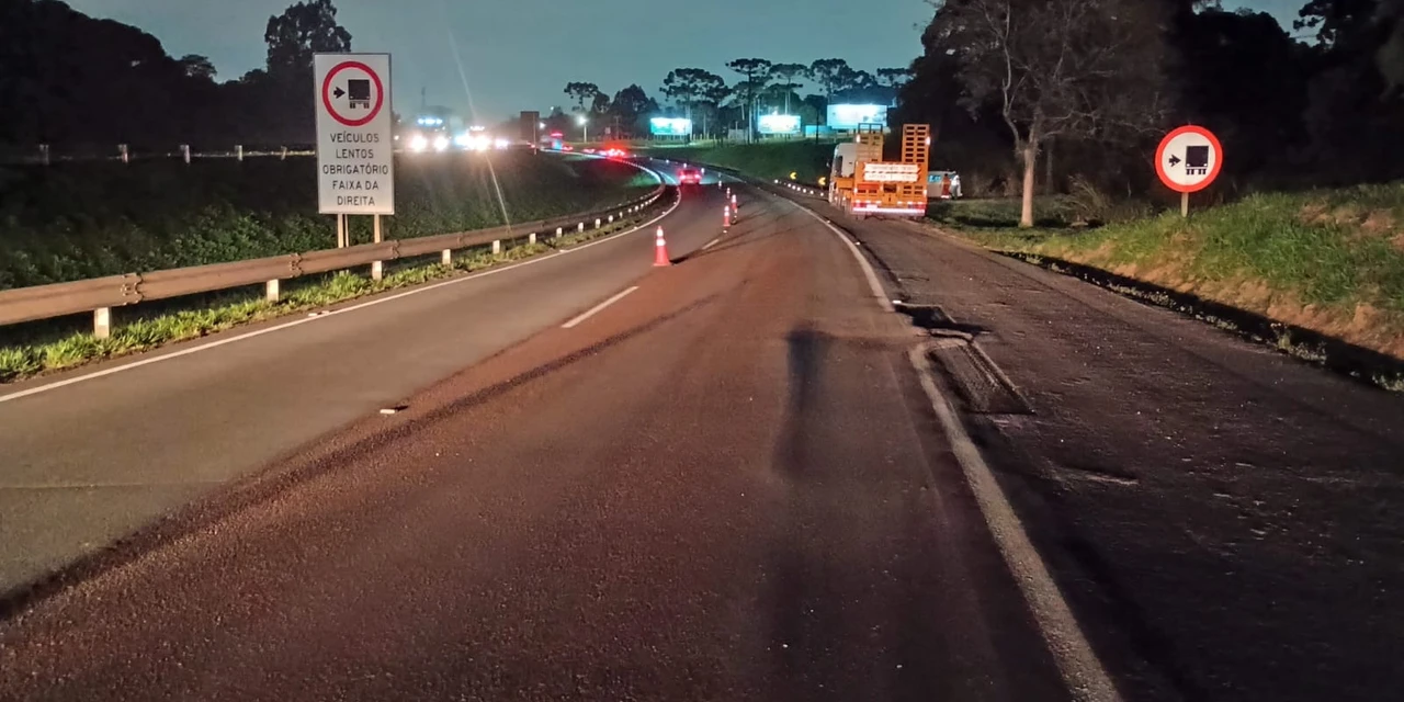 Via Araucária realiza obras noturnas nas rodovias da região