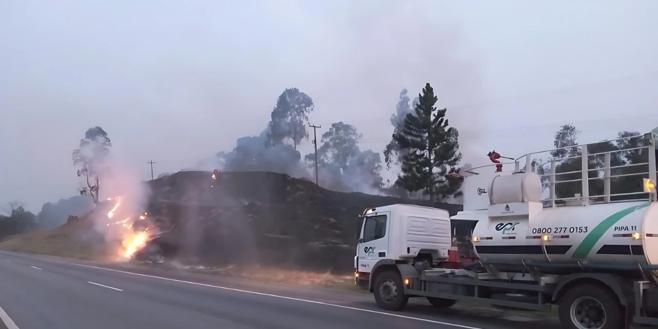 Semana de calor acima da média aumenta o alerta para queimadas nas margens das rodovias
