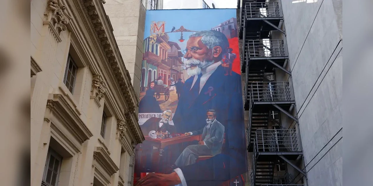 Academia Brasileira de Letras tem mural de Machado de Assis