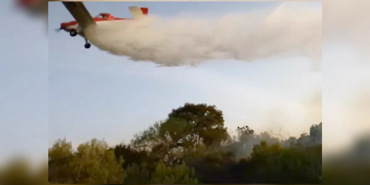 Avião contratado pelo Estado reduziu em 4 horas combate a incêndio nos Campos Gerais