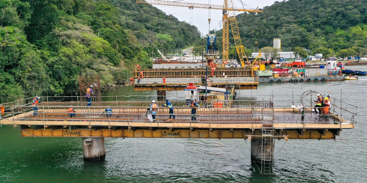 Obras da Ponte de Guaratuba chegam a 22,6% de execução