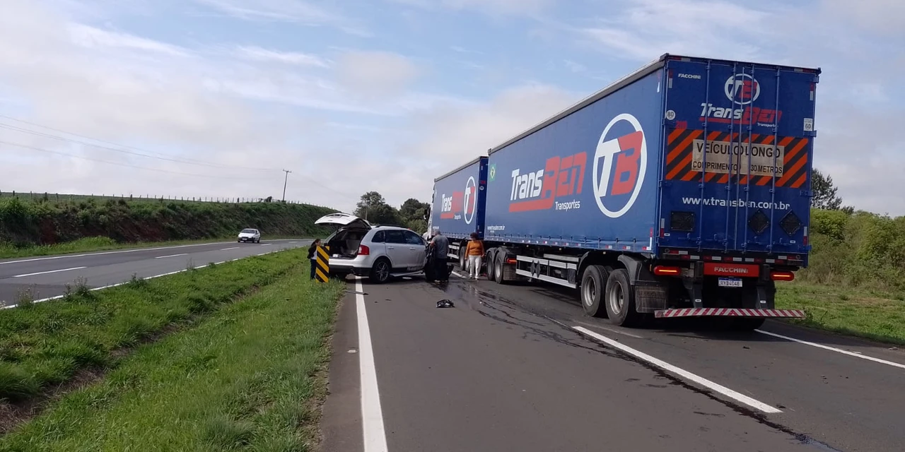 Idosa fica ferida em acidente na PR-151