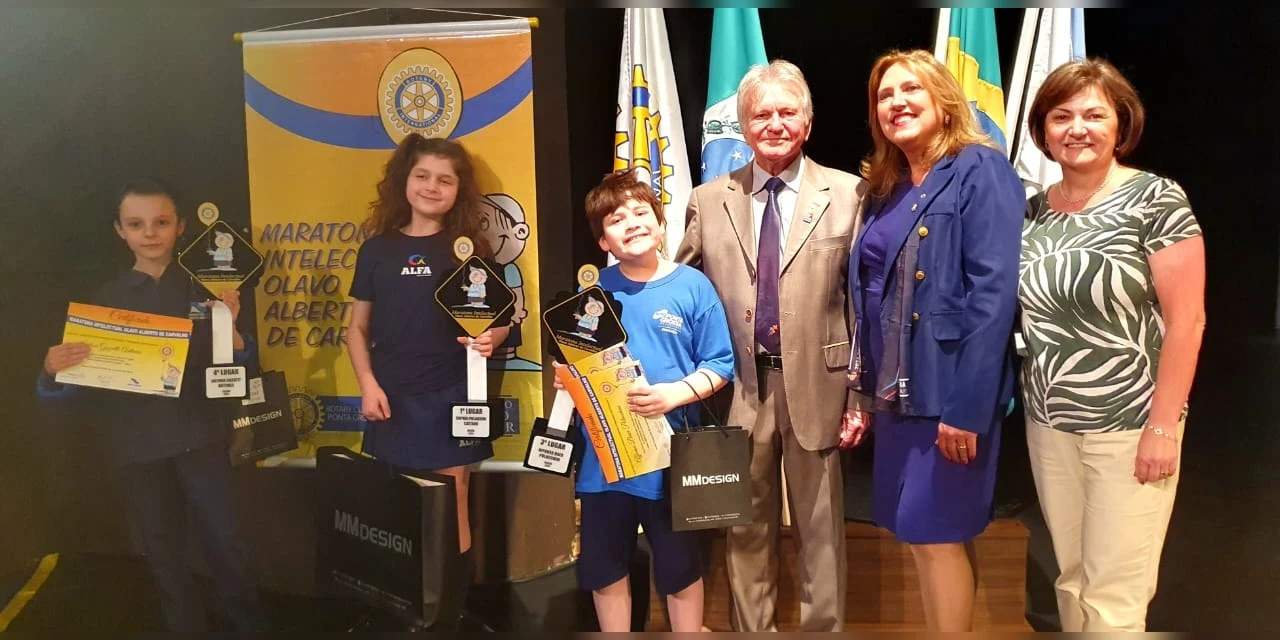 Estudantes ponta-grossenses são premiados na Maratona Intelectual do Rotary