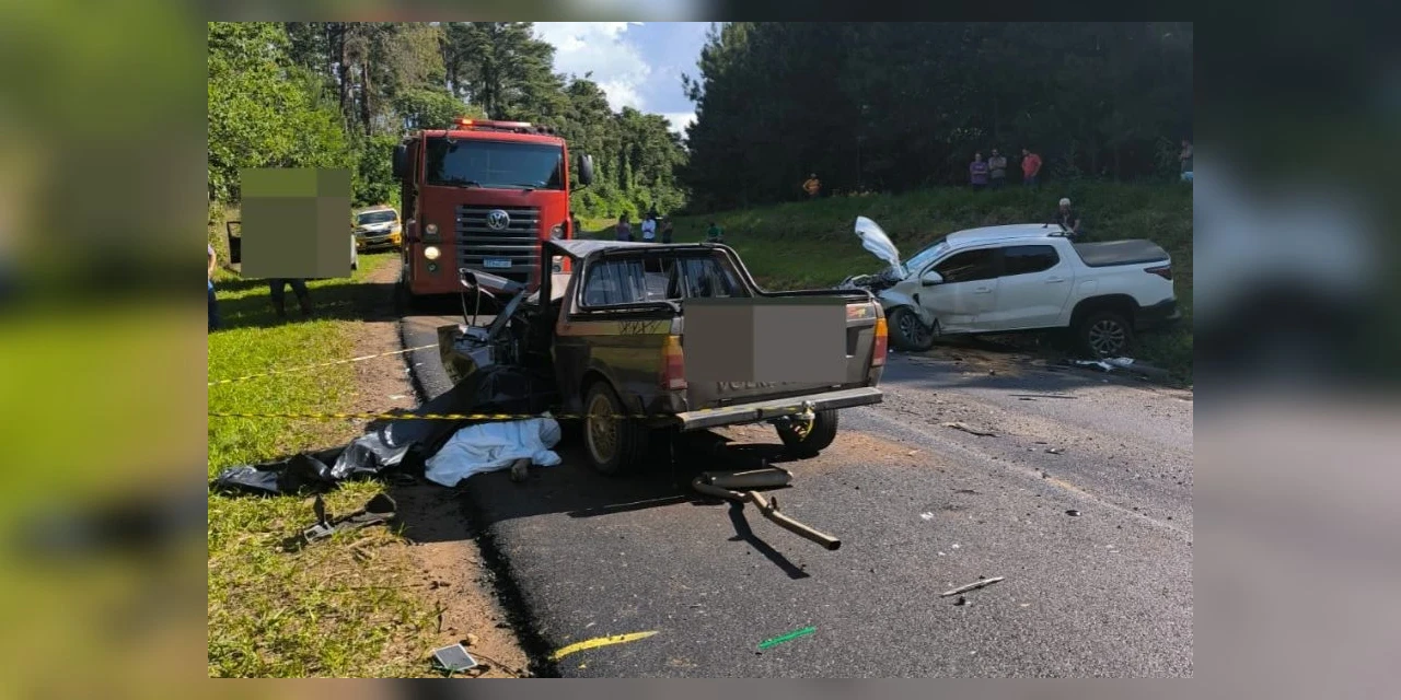 Colisão frontal na PR-160 em Telêmaco Borba deixa uma pessoa morta