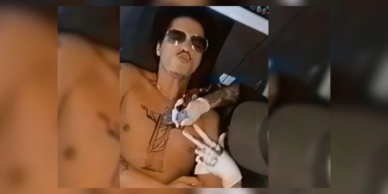 Vídeo: Bruno Mars faz 'tatuagem' do Cristo Redentor em conteúdo de homenagem ao Brasil