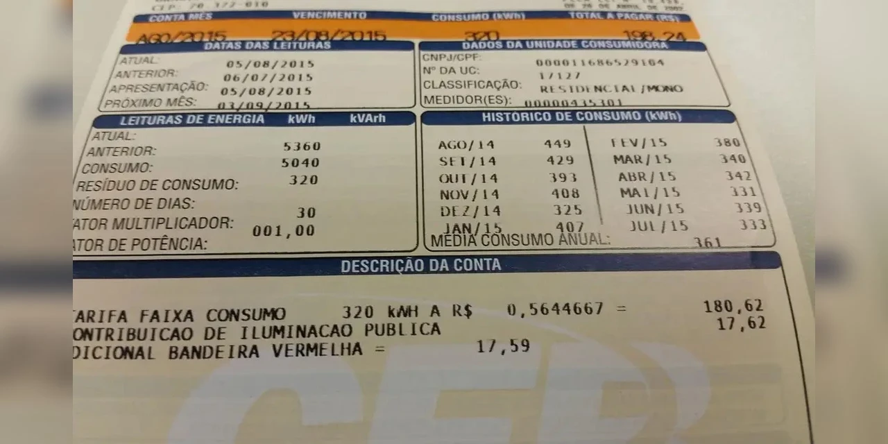 Conta de energia não terá cobrança extra em dezembro