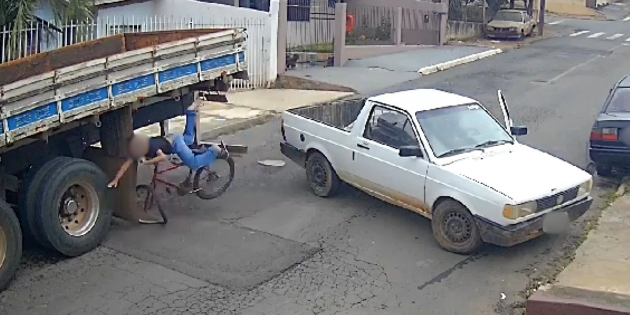 Criança perde o freio da bicicleta e sofre grave acidente em Castro