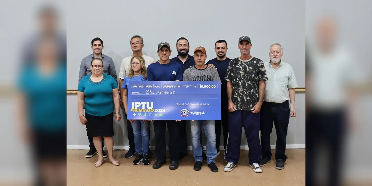 Prefeitura de Piraí do Sul entrega prêmios do IPTU Premiado 2024
