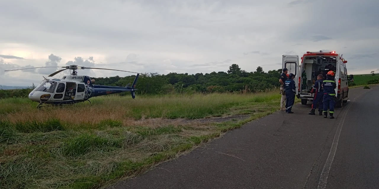 Grave acidente em Tibagi deixa vítima em estado crítico