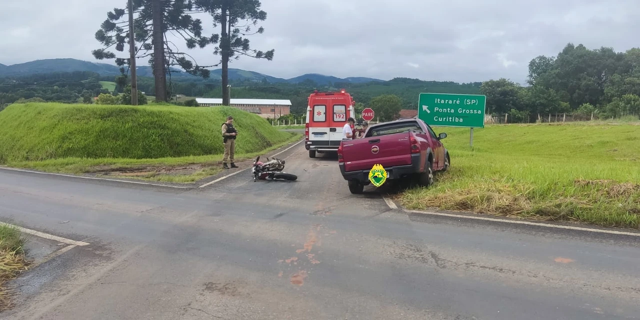 Policial fica gravemente ferido em acidente na PR-090