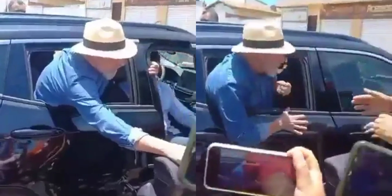 Lula esquece mão na porta de carro e segurança prende dedos do presidente; veja