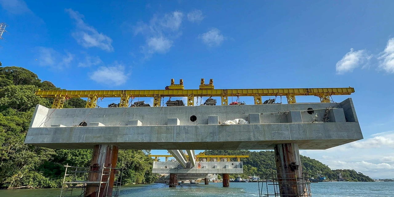 Vídeo: Governo estadual divulga novas imagens da obra da Ponte de Guaratuba